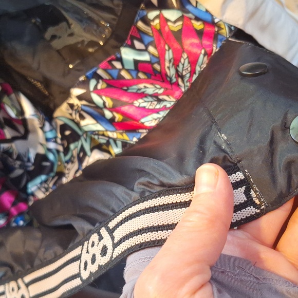 Cream w/ denim detail, Women's x-sm 686 Snow Sports Jacket 15k mm Waterproof - Picture 15 of 16